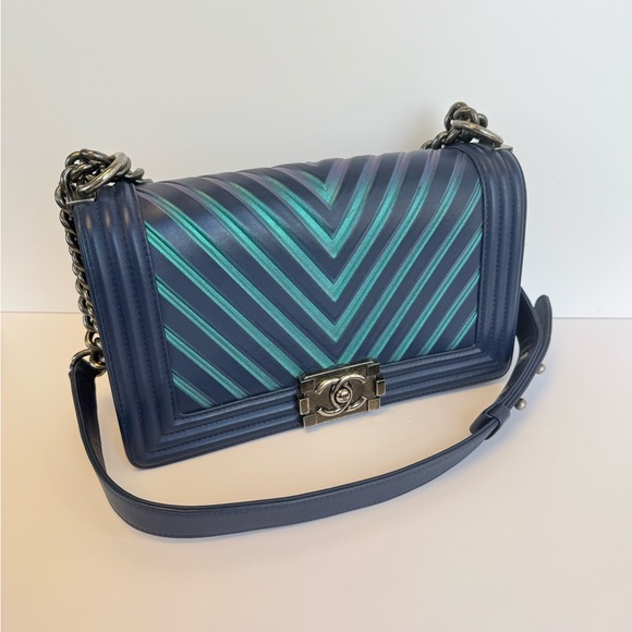 CHANEL Handbags - Chanel Irredescent Old Medium Boy Bag